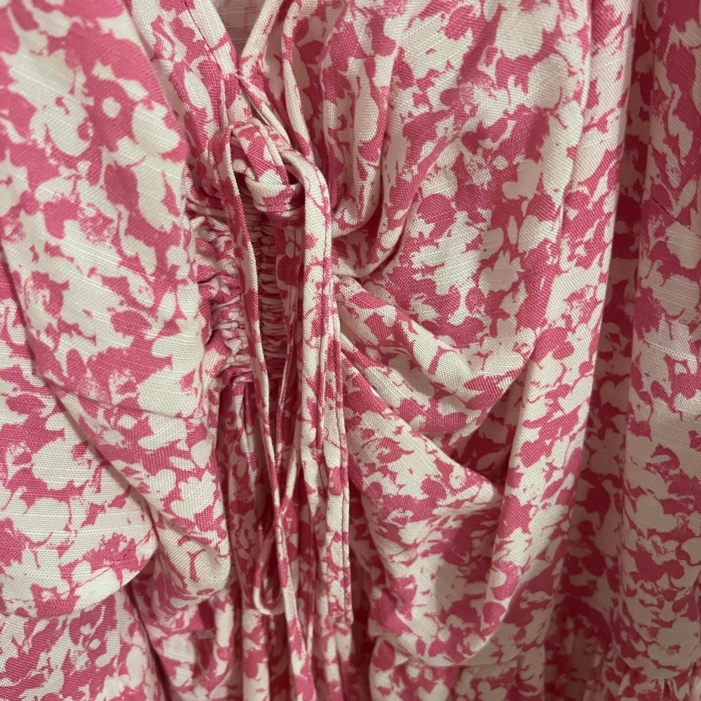 Ava & Viv Pink Floral Midi Dress - Picture 4 of 5